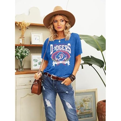 Baseball Shirt for Women Baseball Mom Tshirt Baseball Fan Shirts Baseball Season Game Day Short Sleeve Tee Top