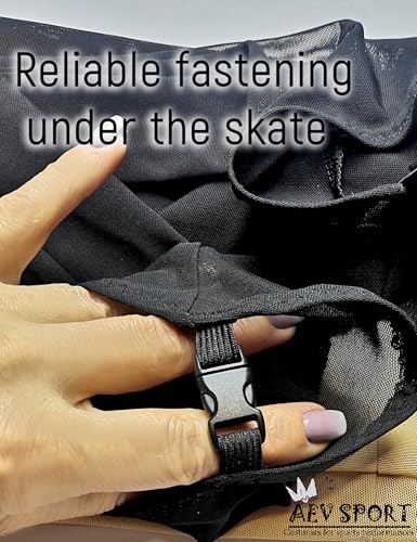 Women Mesh Ice Skating Tights with Seam for Figure Skates - Durable & Thin