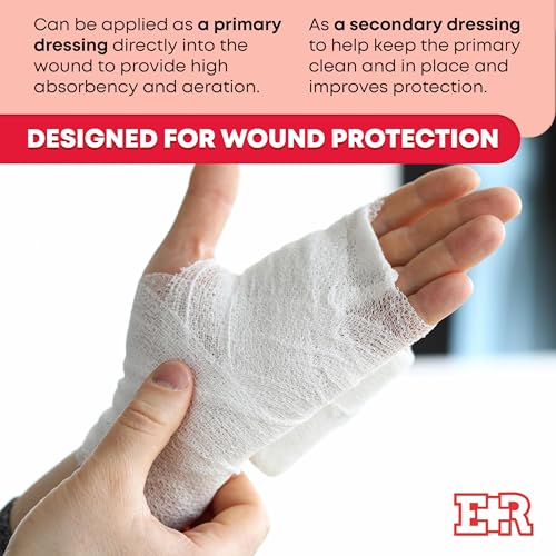Sterile 6-Ply Gauze Bandage Roll 4.5 x 4.1 Yards - Latex-Free First Aid
