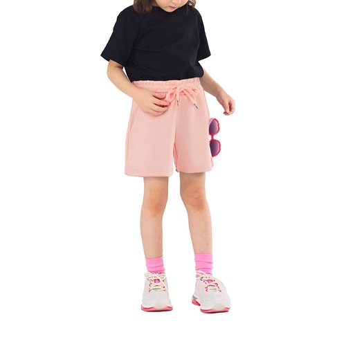 Chicduo Girls Cotton Athletic Shorts Kids Active Performance Running Soccer Shorts with Drawstring & Pockets