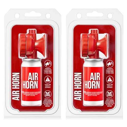 Saillong 1.4oz Boat Air Horn for Safety, Loud Marine Air Horns Can, Mini Small Blow Fog Bear Horn, Emergency Use for Sporting Events, Boat, Animal Alarm