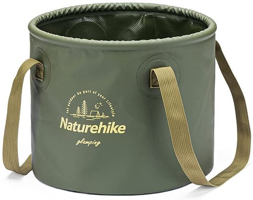 Naturehike Collapsible Bucket, Folding Bucket Wash Basin with Handle, Portable Water Container 2.64 Gallon (10L) for Camping Fishing Travelling Gardening