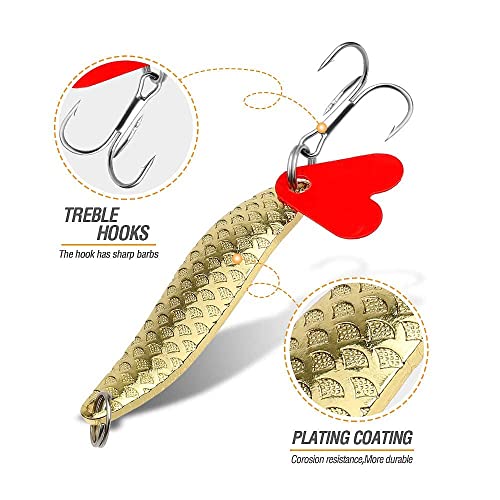 DONQL Fishing Lures Set B - 16pcs Small Metal Spoons for Trout Bass