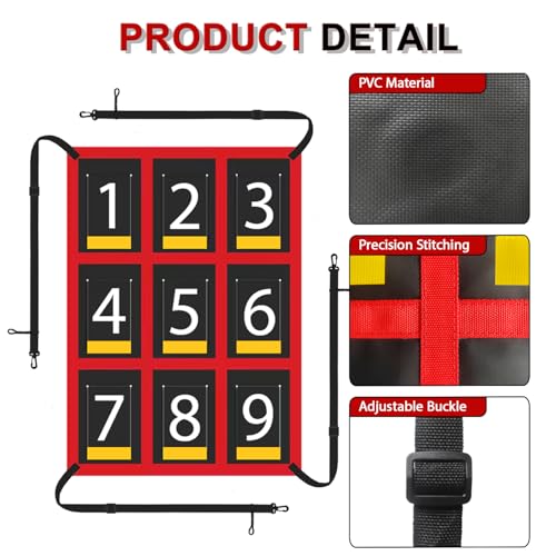 9-Section Numbered Baseball & Softball Pitching Target Net - Adjustable 19x27 Inch Training Aid