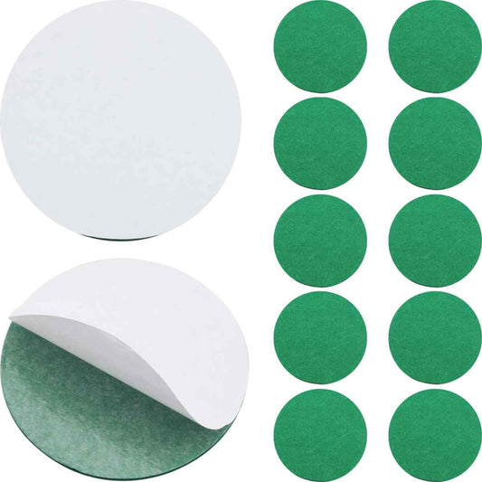 12PCS Hockey Mallet Self-Adhesive Replacement Felt Stickers 94x94x2MM Green Air Hockey Putter Backing Hockey Racket Pads Felt Replacement Pads
