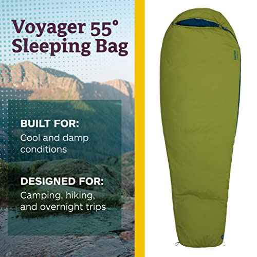 MARMOT Voyager 45¡Æ or 55¡Æ Mummy Sleeping Bags, Synthetic Spirafil Insulation for Camping & Backpacking