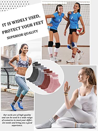 Breathable Cotton Toe Socks for Running & Athletic Activities - Multicolor, 6 Pairs