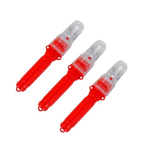 3PCS Boat Flares –Waterproof Emergency Signals for Fishing Nets, Buoys & Boats (Red)