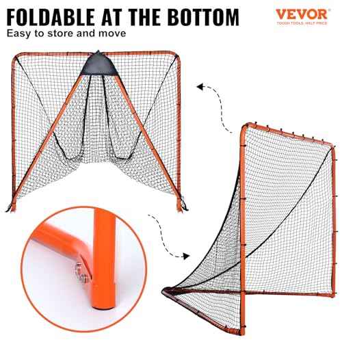 VEVOR Portable Lacrosse Goal - Complete Training Accessory Set with Extended Coverage for Youth and Adults