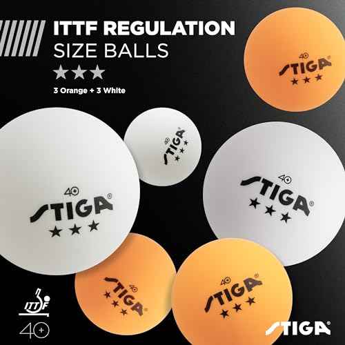STIGA Performance 2 or 4 Player Table Tennis Set ? USATT Approved Rackets and 3-Star Balls ? 5-Ply Blade & Flared Handle ? Perfect for Skill Development
