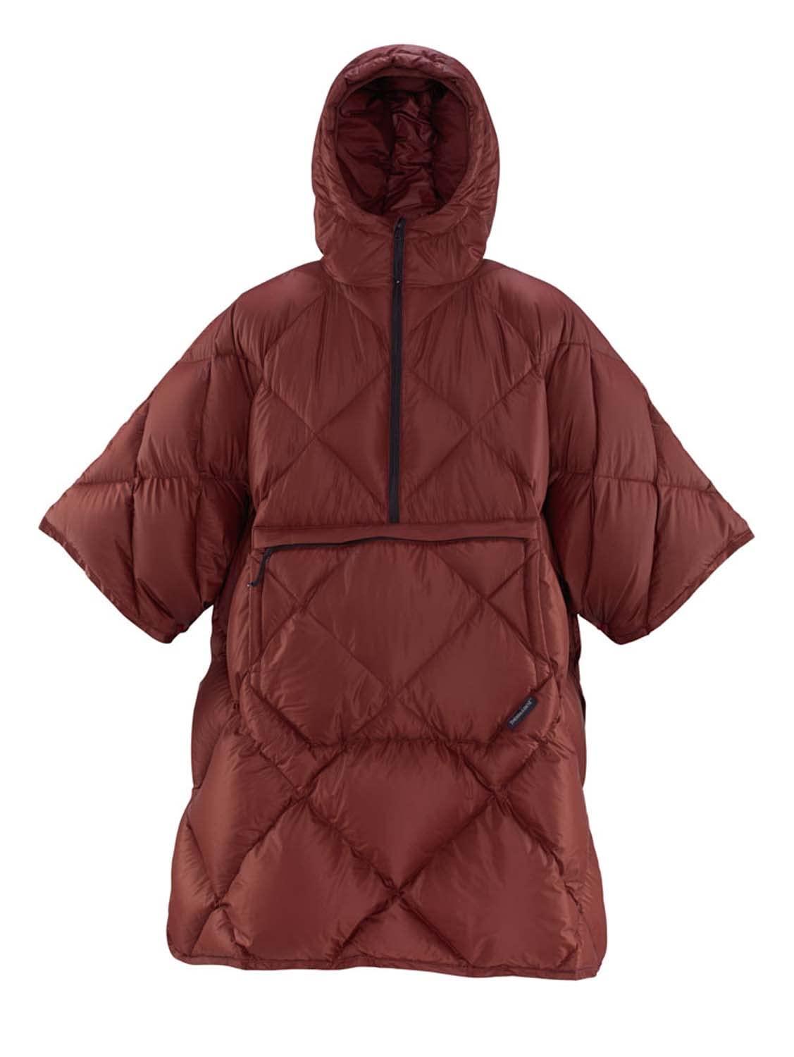 Therm-a-Rest Honcho Poncho Down Wearable Camping Blanket, Burgundy