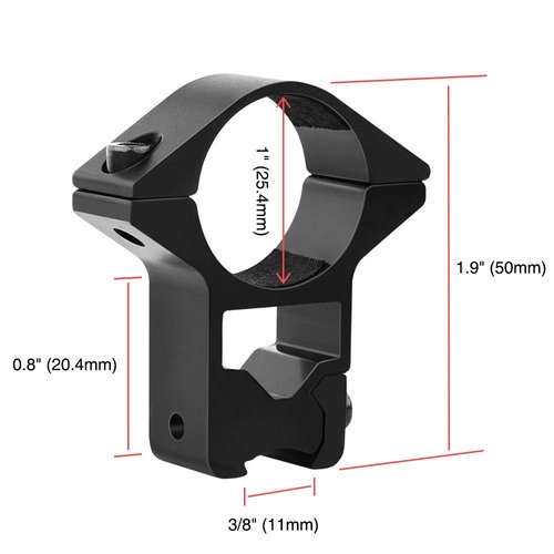 CVLIFE 1 Inch Dovetail Scope Rings - 3/8" or 11mm Dovetail Scope Mount - High Profile Dovetail Scope Mounts 1 Inch for Dovetail Rail - 2 Pcs
