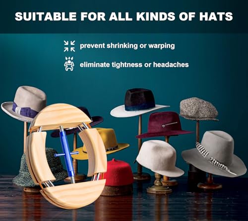 Large Blue 4-Way Hat Stretcher for Fitted Hats - Hat Shaper Extender