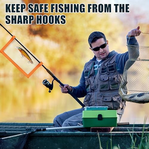 Fishing Lure Wraps Covers - Medium Orange PVC Bait Protector 4 Pack