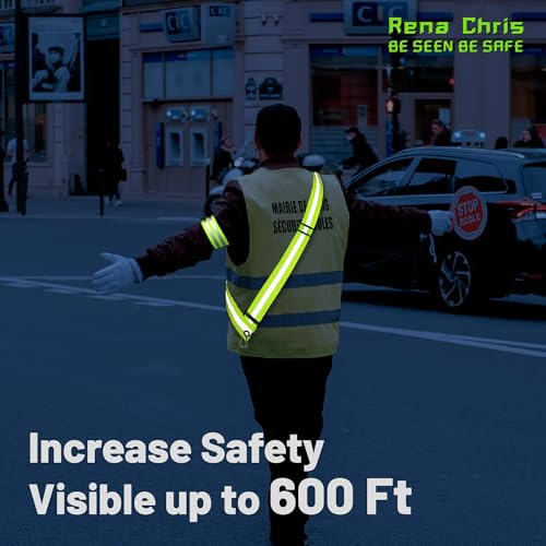 Reflective Running Gear, Reflective Sash, Night Dog Walking Safety Gear, High Visibility Reflective Safety Running Belts for Women, Night Jogging Safety Gear Reflective Belt and Armband