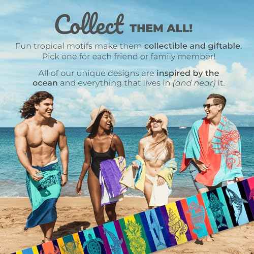 Nova Blue Turtle Beach Towel ? Tropical Blue Colors with A Unique Design, Extra Large, XL (34¡±x 63¡±) Made from 100% Cotton for Kids & Adults