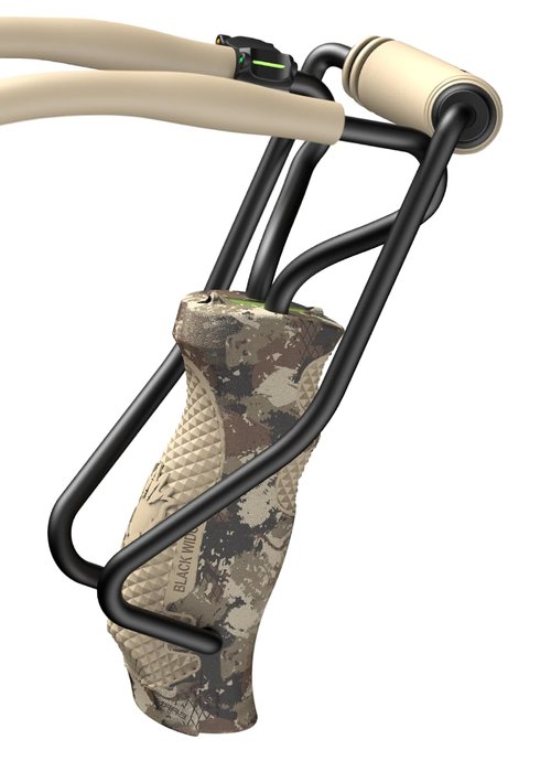 Barnett King Rat Slingshots, Black Widow Hunter Slingshot, Includes Double-X Tapered Speed Bands, Hotshot .38 Caliber Ammo, & Brushed Leather Pouch
