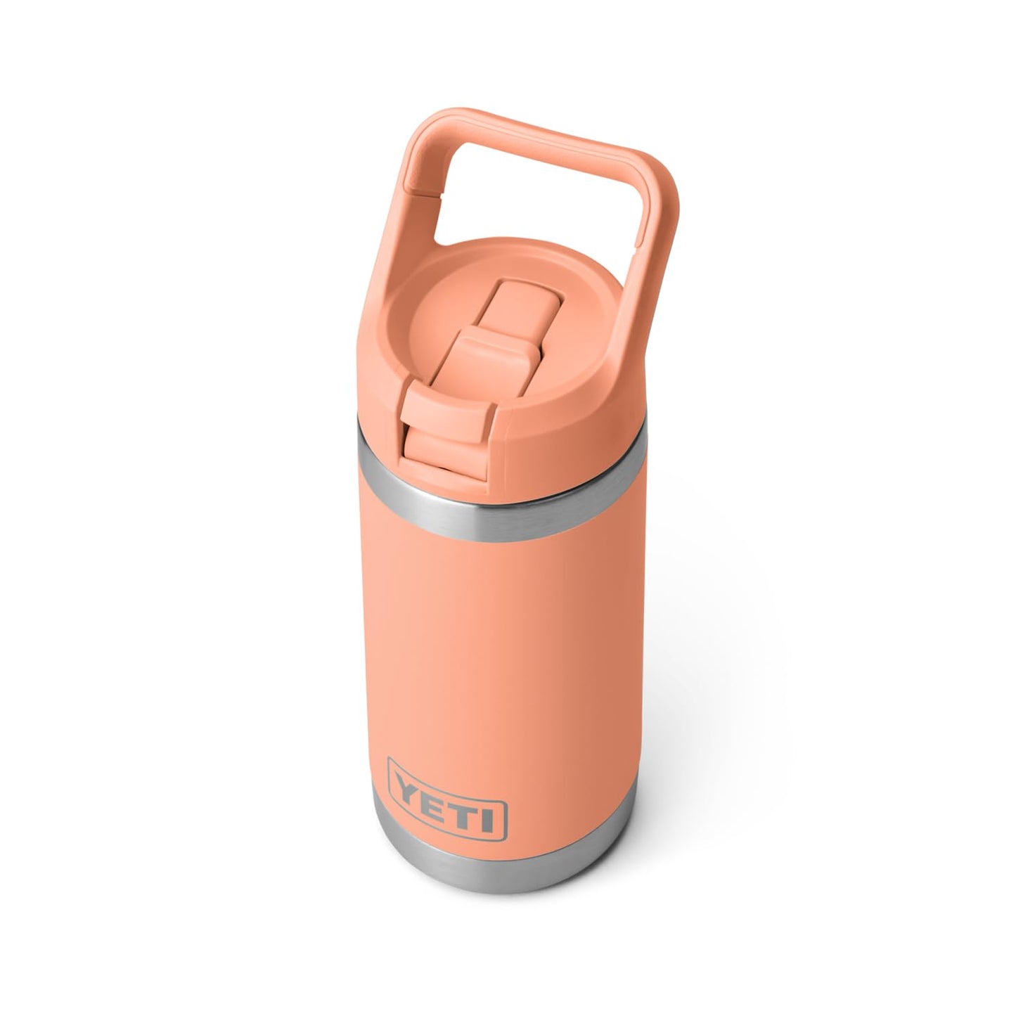 YETI Rambler Jr. 12 oz Kids Bottle, with Straw Cap, Low Country Peach