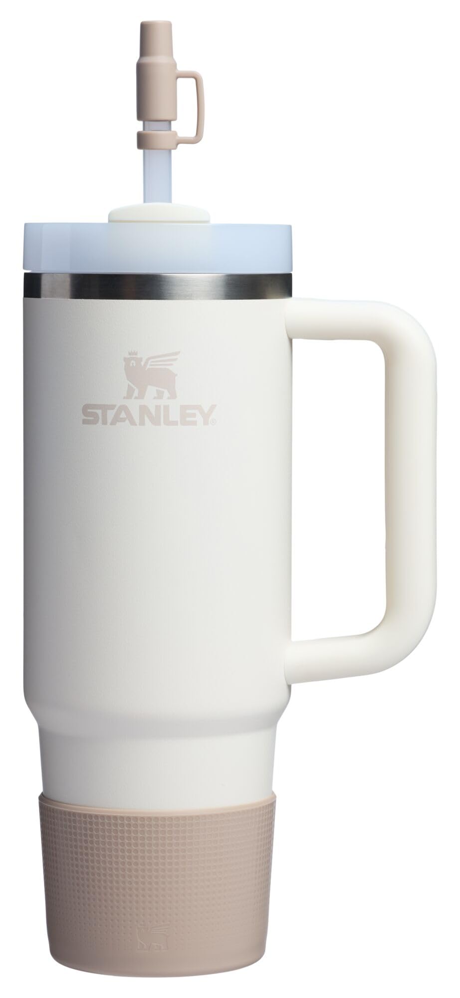 STANLEY Quencher Boot and Straw Cover Cap | Anti-Slip Silicone Protector for 20 & 30 oz Tumbler with Handle | Accessory Set for Stainless Steel Drinking Cup | BPA-Free | Sand