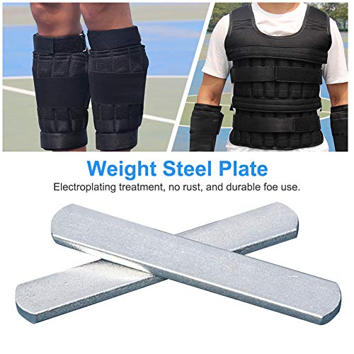 8 pcs Steel Weight Plates for Weighted Vest & Leg Guards - Rustproof, Adjustable