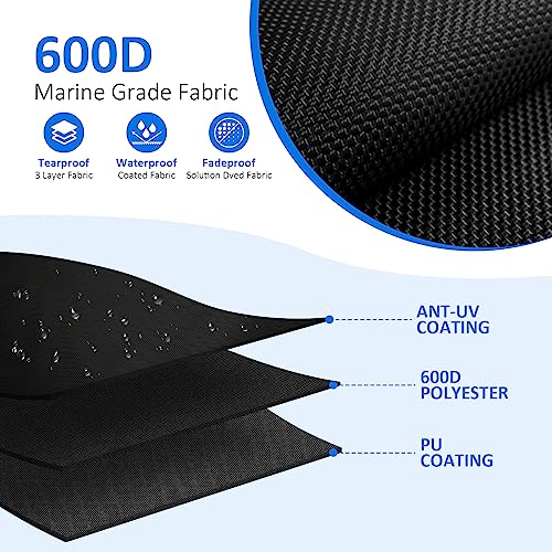 12-Pack Boat Cover Sand Bags Kit with Clips and Bags, Durable 600D Marine Canvas