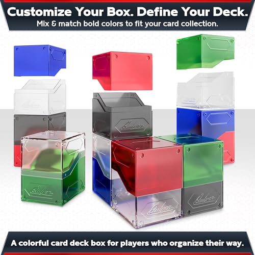 Semi-Transparent Nexus 100+ Card Deck Box for Commander MTG - Customizable Storage