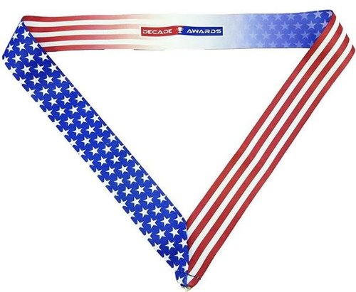 Decade Awards Pickleball Fusion Medal- Gold | Pickle Ball Medal with Stars & Stripes Ribbon - 3 Inch Wide (Gold-SSNB)