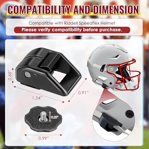 Football Chin Strap Cam Lock Housing & Thumb Screws Set - Compatible with Riddell SpeedFlex