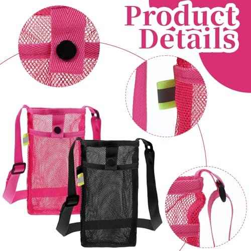 2 PCS Water Bottle Holder with Strap, Water Bottle Carrier with Strap, Light Bottles Sling Bag for Hiking, Walking, Camping, Travel