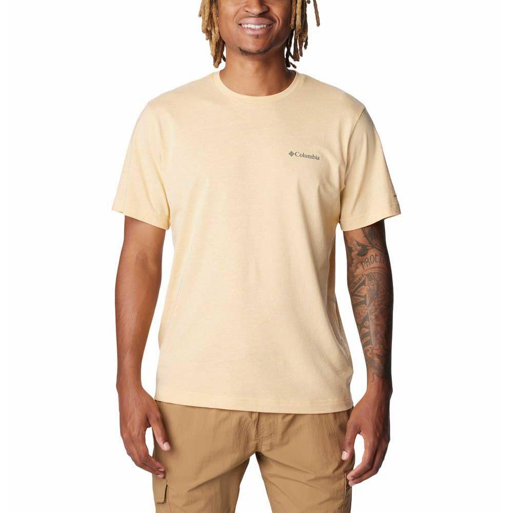 Columbia Men's Thistletown Hills Short Sleeve, Light Camel Heather, Medium