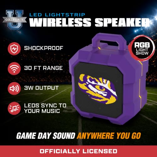 NCAA Shockbox LED Wireless Bluetooth Speaker - Alabama Crimson Tide / One Size / Team Color