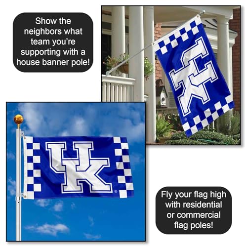 Kentucky Wildcats Checkered Flag Banner - 3x5 ft Polyester Sports Flag