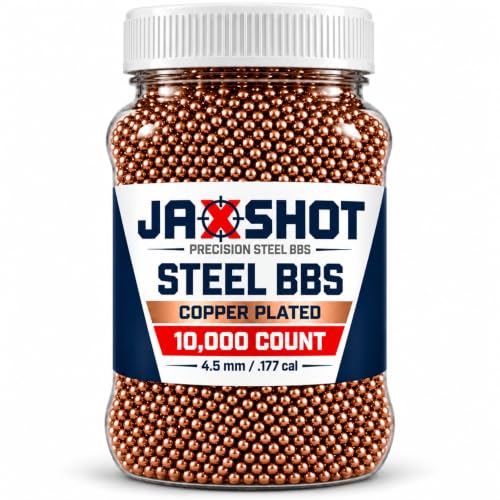 Steel BBs Copper-Plated 4.5mm .177 Cal for Air Guns 10,000 Pack