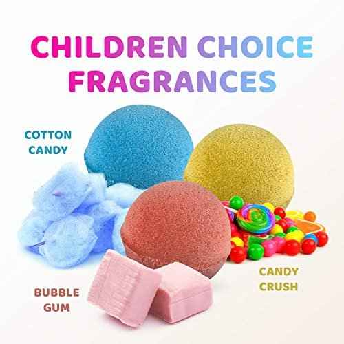 3 Handmade Bath Bombs for Kids with Wild Animals Toys Inside for Boys and Girls ? Big Size Toys Natural and Safe Bath Fizzies - Great Gift Set for Boys and Girls