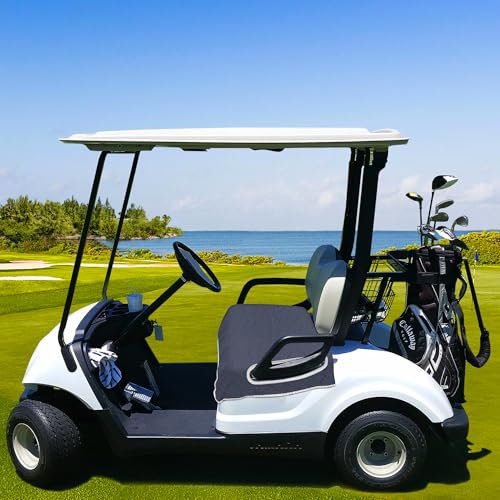 YOKYHOM Microfiber Golf Cart Seat Covers for 2/4-Seater - Grey Black
