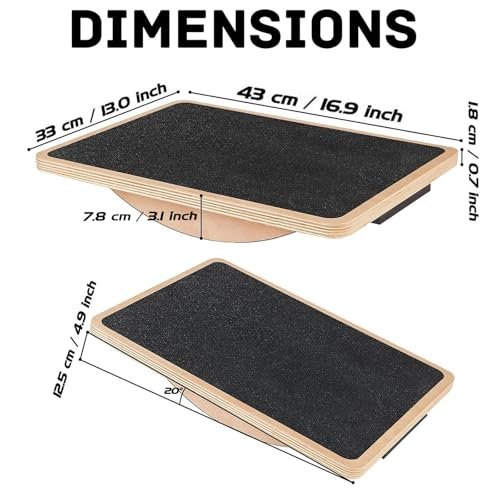 Adults Balance Board Non-Slip Wobble Board suitable for Training Core Strength and Stability 350lb Multifunctional Fitness Equipment
