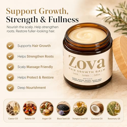 Hair Growth Balm with , Castor & Argan – Scalp Nourishing Treatment for All Hair Types