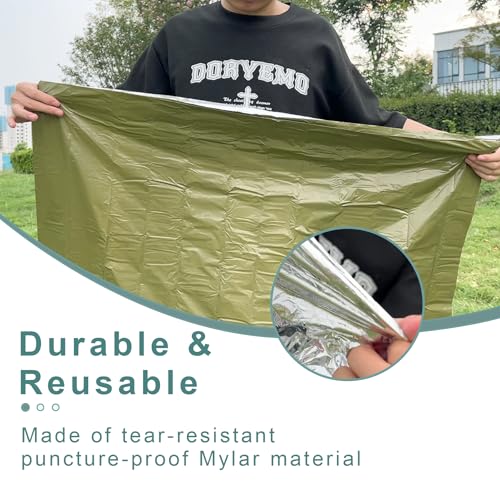 Emergency Sleeping Bag 3 Pack - Thermal Waterproof Mylar Bivy for Adults
