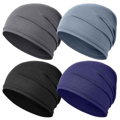 JenPen Cooling Skull Cap for Men Women, Breathable Quick Dry Helmet Liner Sweat Wicking Biker Cap for Running Cycling Sports