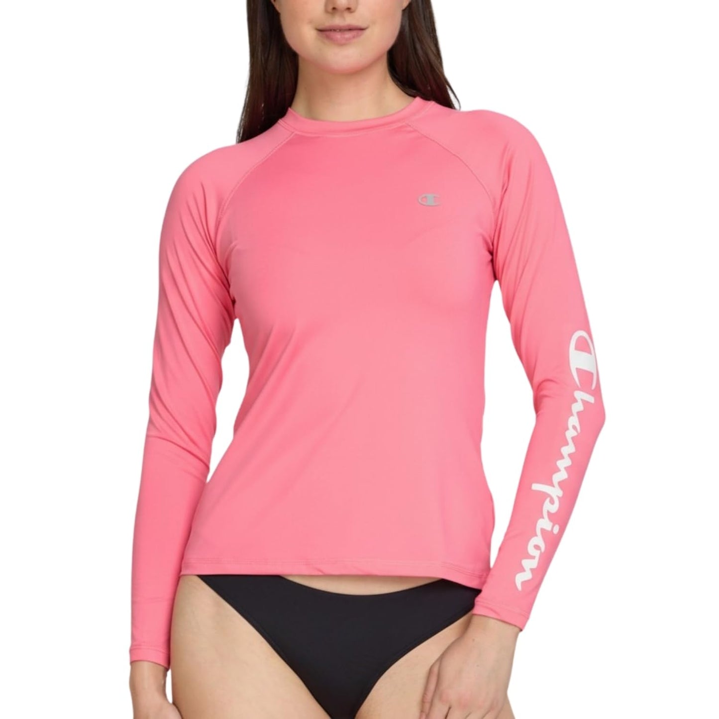 Champion Rash Guard for Women, Womens Rash Guard Long Sleeve Shirts, Rashguard Swim Shirt Women UPF 50+ SPF & UV Protection Pink