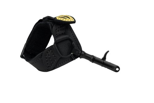 Tru-Fire Edge Buckle Foldback Adjustable Archery Compound Bow Release - Black Wrist Strap with Foldback Design