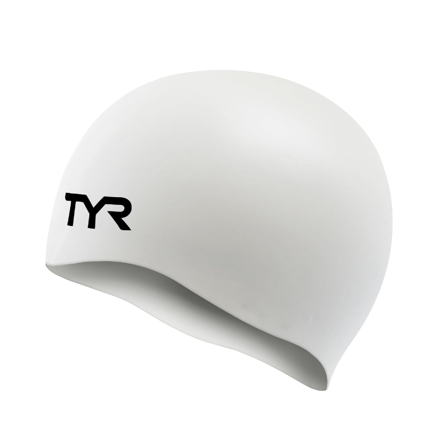 TYR Silicone Swim Cap for Men and Women – Wrinkle-Free, Durable & Tear Resistant, Low Drag Training & Competition Cap, White