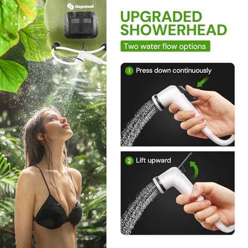 sapsisel Camping Shower Bag, 5 Gal/20L Solar Heating Camping Shower with Upgraded Hose and Shower Head,Portable Shower for Camping,Solar Shower
