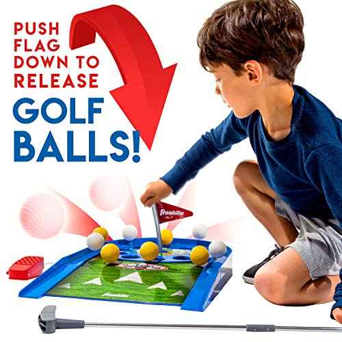 Franklin Sports Mini Putt Golf Game for Kids - Spin n' Putt Electronic Putting Game - Indoor Mini Golf for Kids + Toddlers - Putter + Balls Included