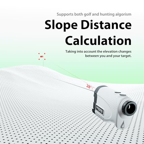Gogogo Sport Vpro GS24 Golf & Hunting Laser Rangefinder, 7X Magnification, 1200 Yard Distance Measuring Range Finder with High-Precision Flag Pole Locking Vibration Function Slope Mode Continuous Scan
