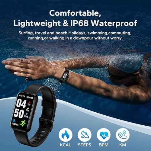 Fitness Smart Trackers with 24/7 Health Monitoring,Heart Rate Sleep Blood Pressure Oxygen Monitor/Calorie Steps Counter Pedometer Activity Tracker/Smart Notifications for Men Women