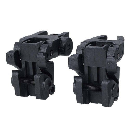 Flip Up Sight Backup Front & Rear Sight Set Rapid Transition Backup Sight Set for Picatinny Weaver Rail Mount