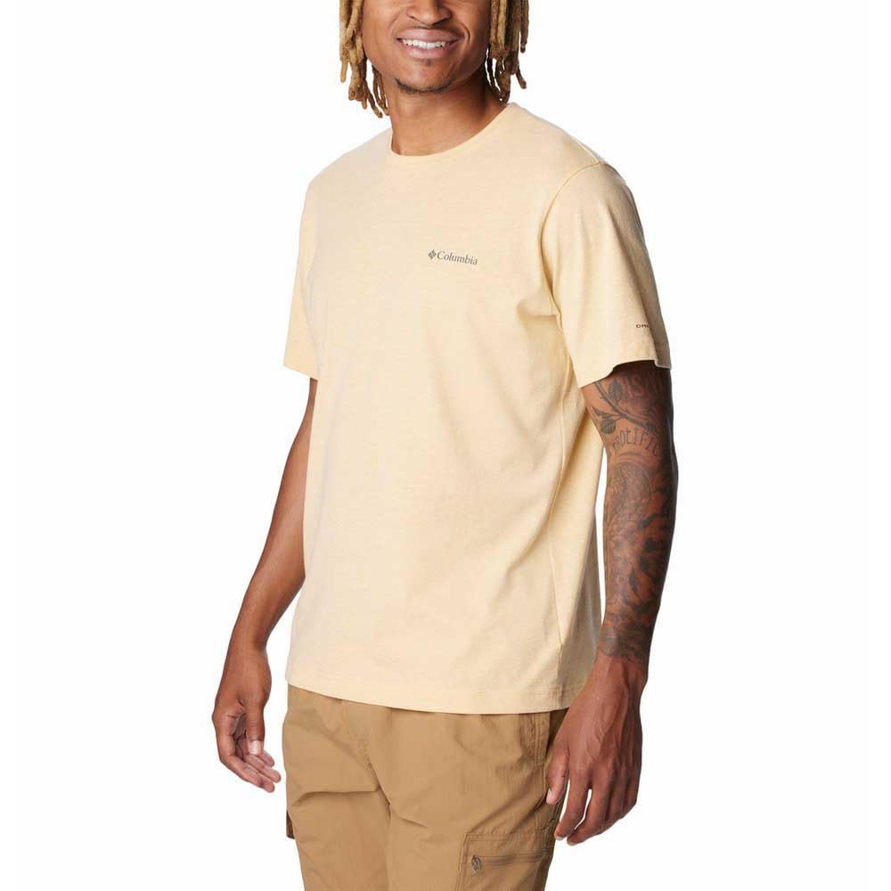 Columbia Men's Thistletown Hills Short Sleeve, Light Camel Heather, Medium