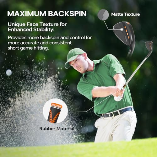 Black 70° Right-Hand Golf Wedge CNC Milled Spin Control Men Women