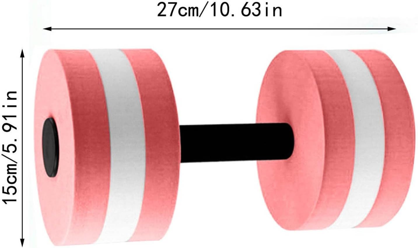 2-Pack Aquatic Foam Dumbbells - Lightweight EVA Pool Exercise Equipment for Water Aerobics & Resistance Training - Perfect for Swimming Pool Workouts